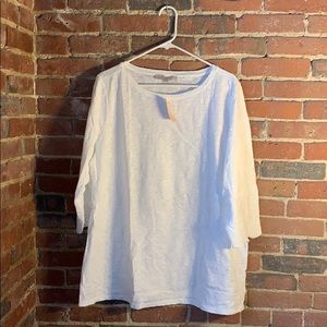 Floral embroidery print top